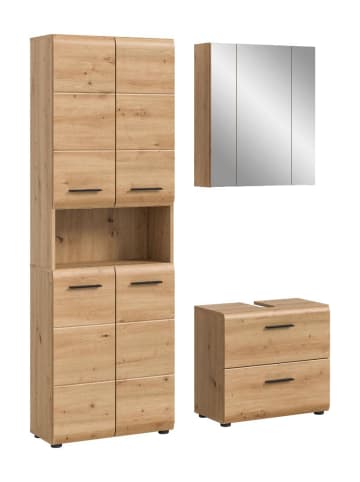 ebuy24 Badmöbelset Ice (3-teilig) Eiche 135 x 30 cm