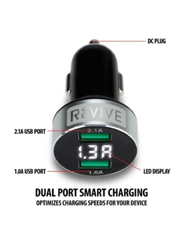 COFI 1453 Dual USB Smart Charging Autoladegerät in Schwarz