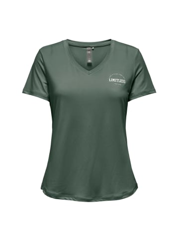 Only Play T-Shirt 'Save Life' in dunkelgrün