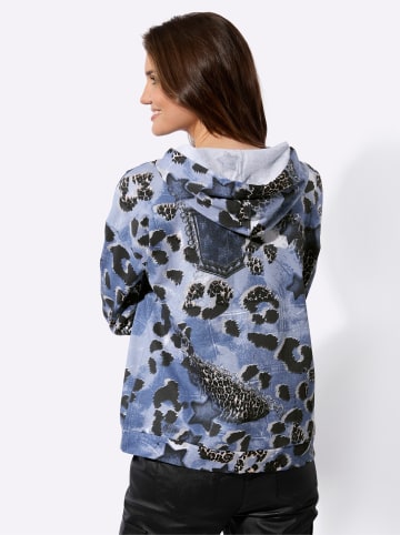 WITT WEIDEN Sweatshirt in jeansblau-bedruckt