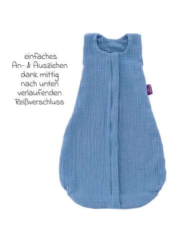 Träumeland Sommerschlafsack Liebmich Musselin in blau