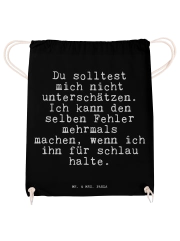 Mr. & Mrs. Panda Stoffbeutel Du solltest mich nicht... mit Spruch in Schwarz