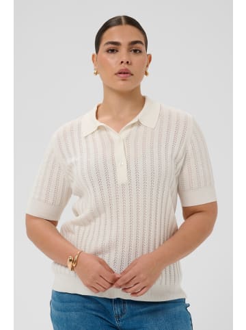 KAFFE curve Kurzarm-Bluse KCbirda Regular fit in Chalk CC.