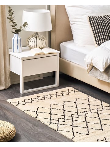 Beliani Kurzflor HAVSA in Beige/Schwarz - (W) 80 x (H) 1 x (L) 150 cm