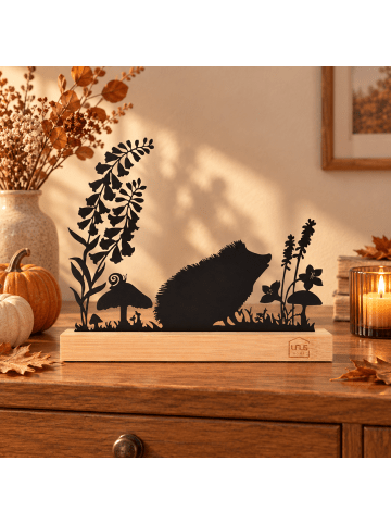 UNUS Aufsteller Igel-Silhouette in Schwarz