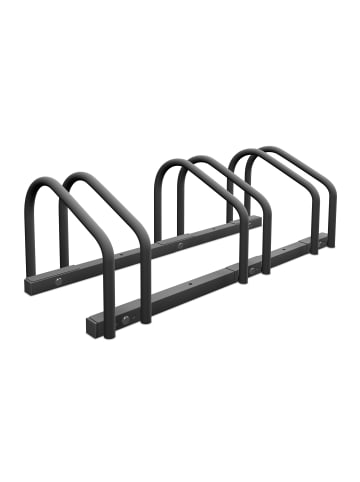 relaxdays Fahrradständer in Anthrazit - (B)67,5 x (H)27 x (T)33 cm