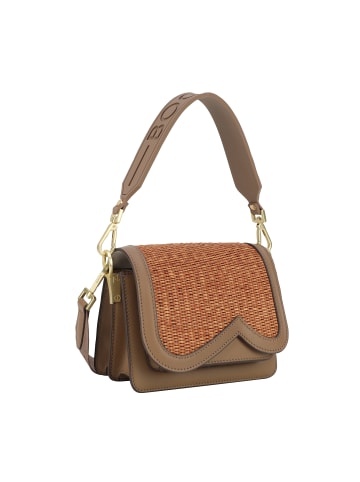 Bogner Schultertasche 'Bex Rafia Eartha in Portabella 18,50 x 13,50 x 10,00 cm'