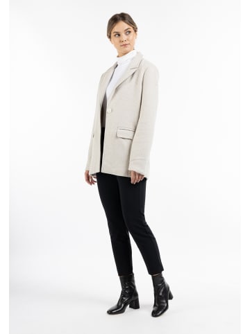 DreiMaster Damen Fischgrat-Blazer in Fischgräten Beige