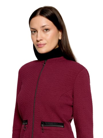 Betty Barclay Sweatjacke mit Reißverschluss in Maroon Banner
