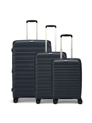 D&N Travel Line 4700 4 Rollen Kofferset 3-teilig mit Dehnfalte navy