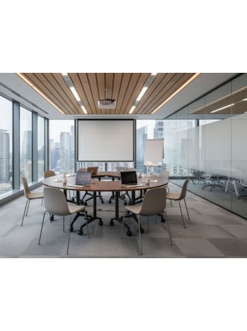 Beliani Zusammenklappbarer Schreibtisch CAVI in Braun/Schwarz