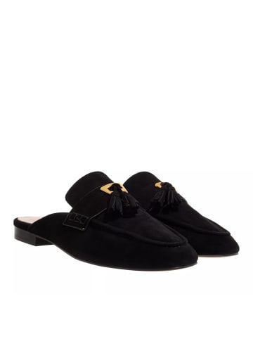 COCCINELLE Loafer Open Back Suede Leather Noir in black