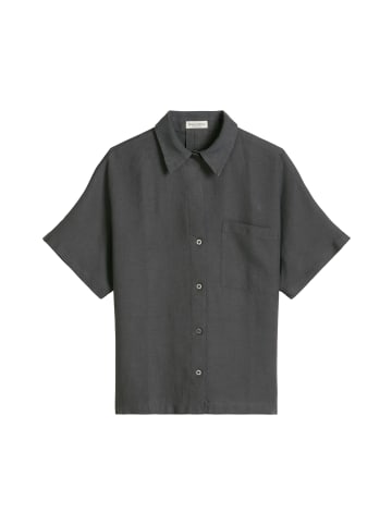 Marc O'Polo Kurzarm-Leinenbluse regular in Oxide Grey