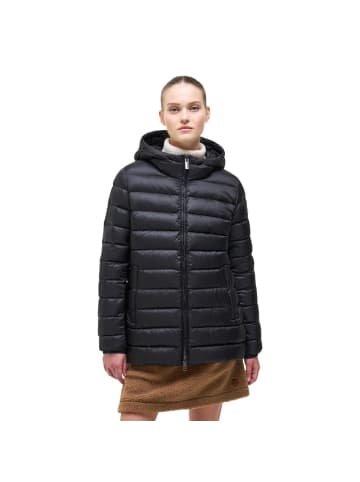 Schwarz Polyamid Lange Jacke