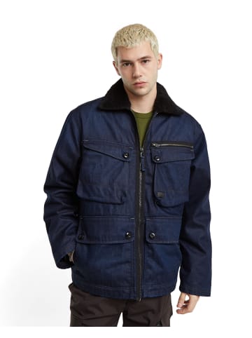 G-Star Raw Utility Sherpa Jacke worn in deep frisian night