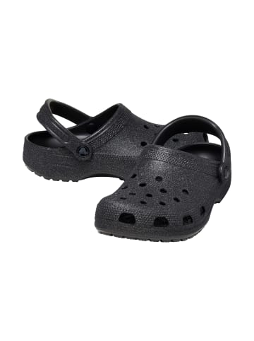 Crocs Classic Glitter Cloq-Pantolette zum Hineinschlüpfen Schwarz