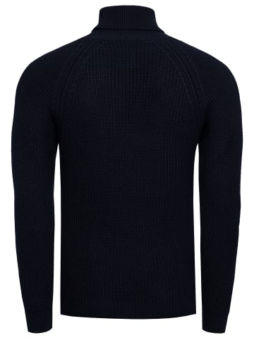 Rusty Neal Grobstrick Slim Fit Rollkragen-Pullover in Marine