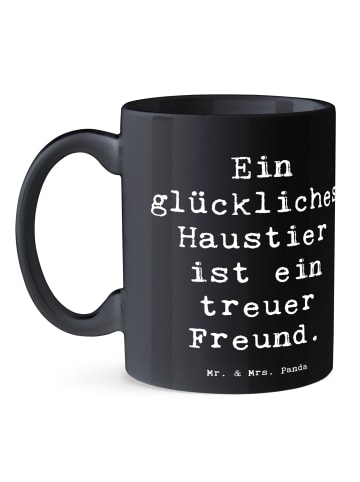 Mr. & Mrs. Panda Tasse Haustiere pflegen mit Spruch in Schwarz