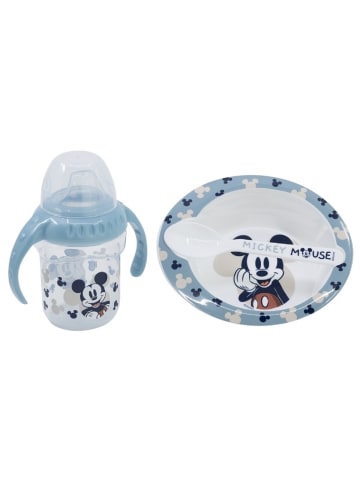 Disney Mickey Mouse Baby Geschenkset 3-teilig Trinkbecher, Schale & Löffel