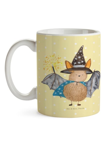 Mr. & Mrs. Panda Pott Fledermaus Zauberer ohne Spruch in Gelb Pastell
