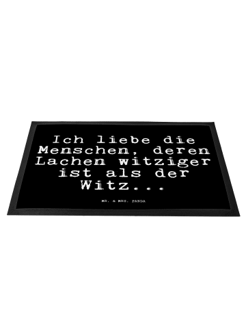 Mr. & Mrs. Panda Abstreifer Ich liebe die Menschen,... mit Spruch in Schwarz