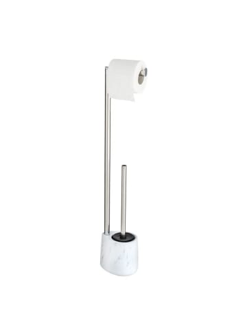 Wenko WC-Bürste mit Papierhalter ADRADA in Grau, (B) 13 x (H) 72 x (L) 9,5 cm
