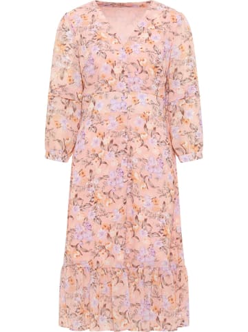 Albee Women Midikleid Mit Floralem Print in Rosa Mehrfarbig
