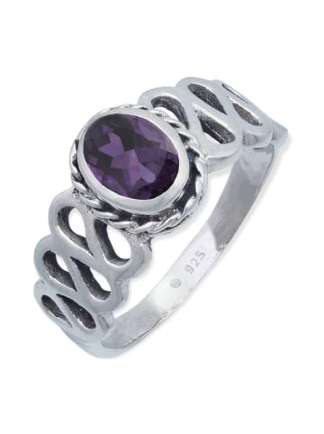 mantraroma 925er Silber - Ringe mit Amethyst facettiert