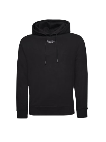 Calvin Klein Kapuzenpullover Jeans Stacked Logo in schwarz