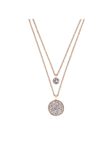 Tom Tailor Kette mit Anhänger Edelstahl in roséfarben