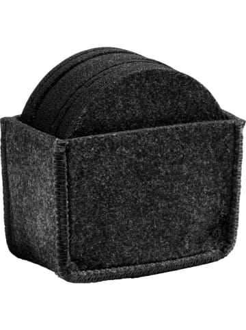 Erwin Müller Filz Untersetzer 13-teilig Beja in dunkelgrau