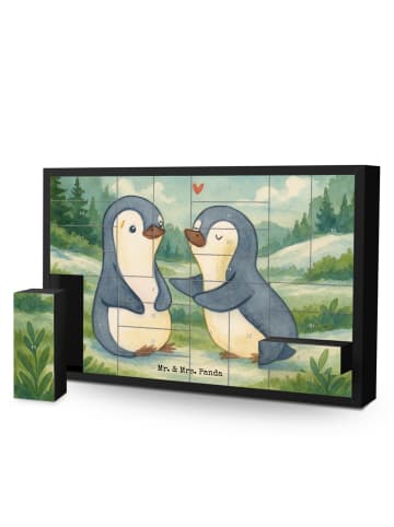 Mr. & Mrs. Panda Adventskalender Pinguine trösten Design ohne Sp... in Weiß