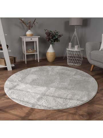 KADIMA DESIGN Teppich Kurzflor waschbar Einfarbig Wohnzimmer in Grau