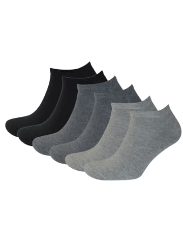 Sympatico Sneakersocken 3er-Pack S30100 in hellgrau meliert/grau meliert/schwarz (997)