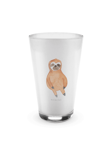 Mr. & Mrs. Panda Glas Faultier Zufrieden ohne Spruch in Transparent