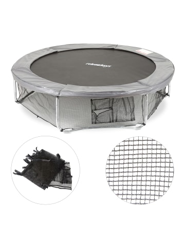 relaxdays Rahmennetz Trampolin in Schwarz - Ø 183 cm