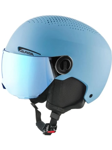 Alpina Skihelm mit Visier in blau