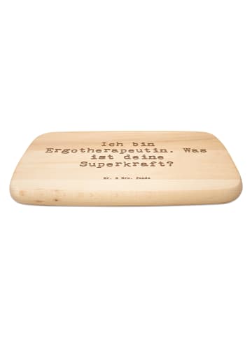 Mr. & Mrs. Panda Holzbrett Spruch Super Ergotherapeutin mit Spruch in Transparent