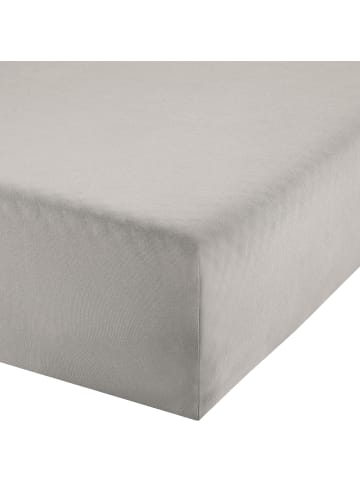 Erwin Müller Single-Jersey Bio Boxspring-Spannbettlaken Bayreuth in silber