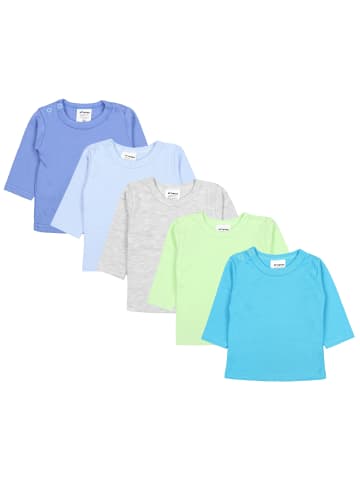 TupTam Baby Jungen Langarmshirt 5er Set in blau