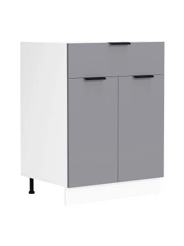 ebuy24 Küchenunterschrank Fasola Grau 60 x 46 cm