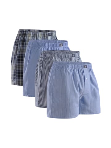 DANISH ENDURANCE Boxershorts Organic Woven in blue/stripes mix