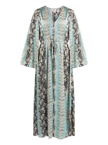 IZIA Beach Kaftan in Blau Mehrfarbig