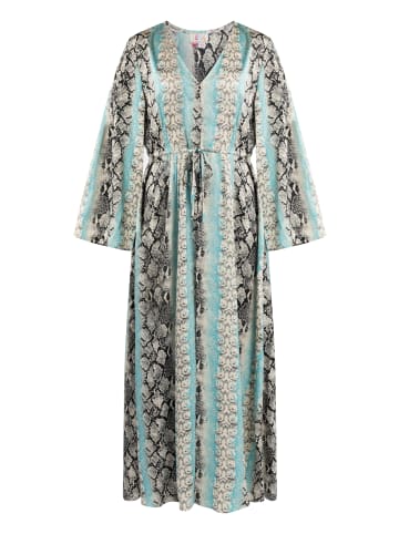IZIA Damen Beach Kaftan in Blau Mehrfarbig