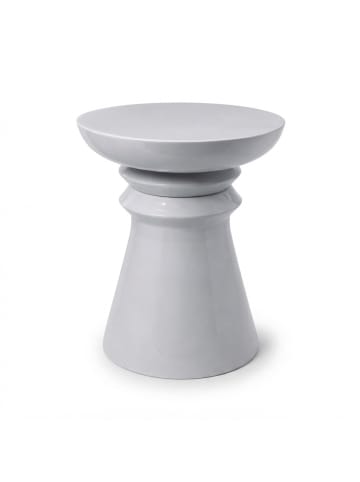 relaxdays Beistelltisch in Hellgrau - (H)45 x (Ø)38 cm