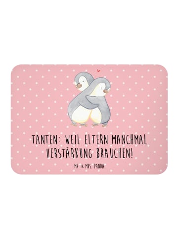 Mr. & Mrs. Panda magnet für kühlschrank Liebe Tanten mit Spruch in Rot Pastell