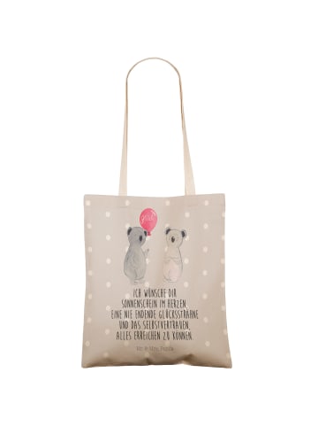 Mr. & Mrs. Panda Shopper Bag Koala Luftballon mit Spruch in Grau Pastell