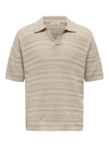 ONLY & SONS Polo in Silver Lining