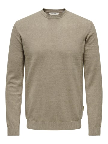 ONLY & SONS Strickpullover in Desert Taupe