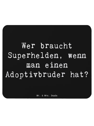 Mr. & Mrs. Panda Mauspad Held Adoptivbruder mit Spruch in Schwarz